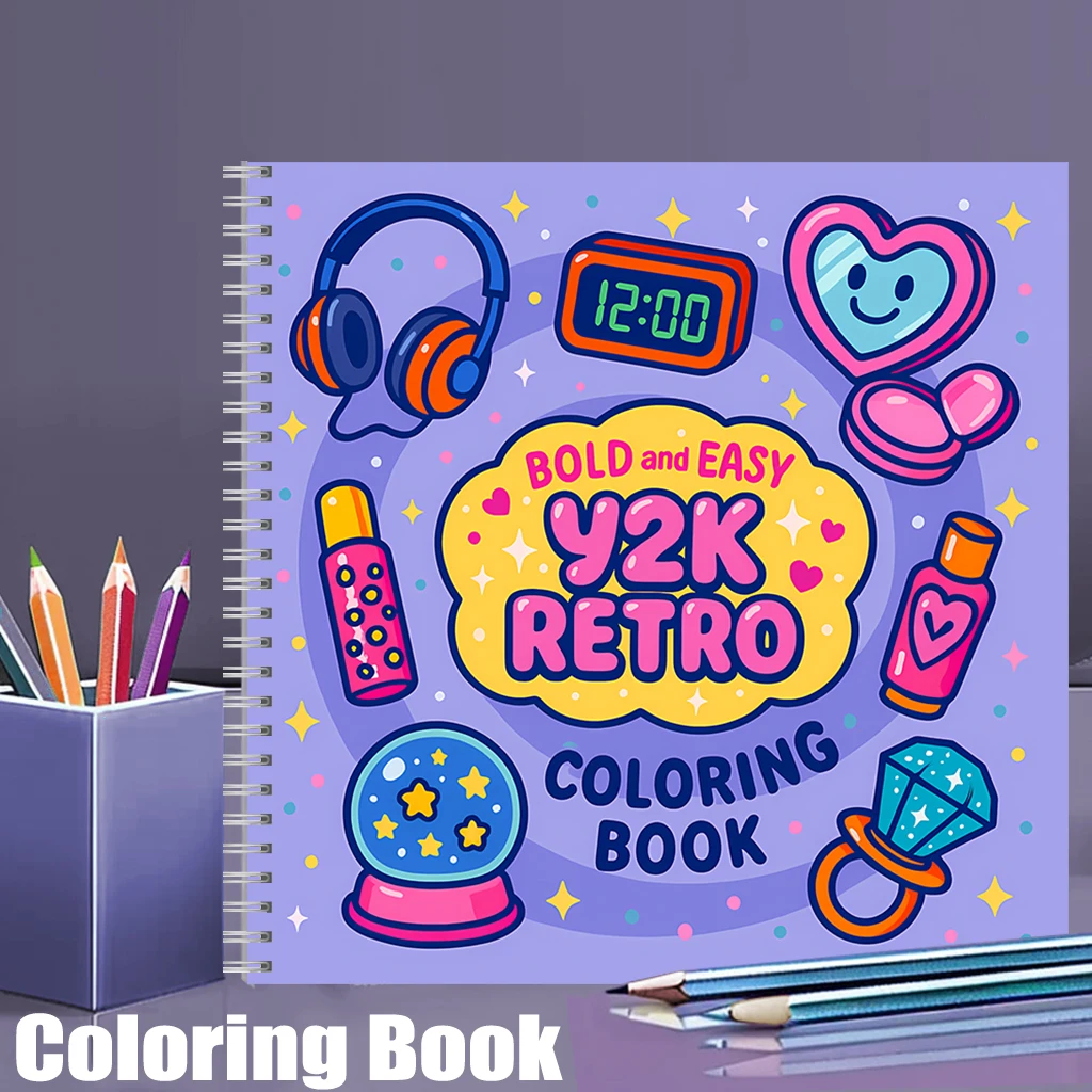 Chalk Bag - Easy Retro Coloring Book for Adult