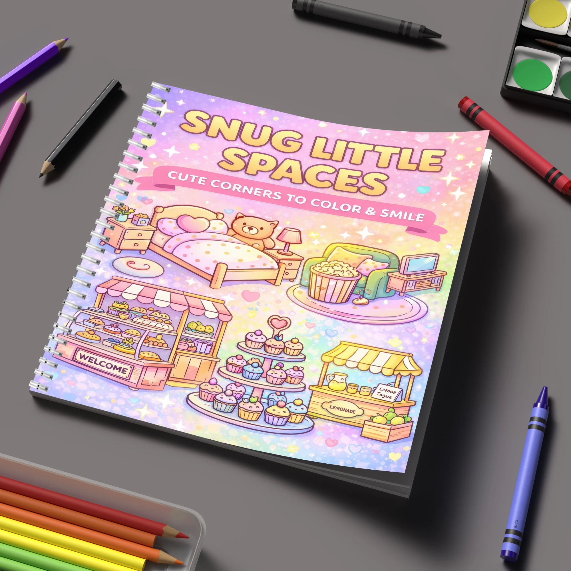 Chalk Bag - Coloring Book Little Spaces for Adult