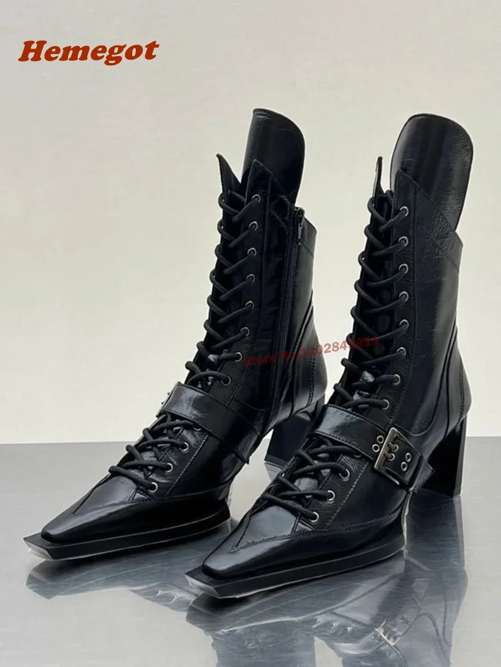 Belt Buckle Black Ankle Boots  - đánh giá và giá Crossfit Belt