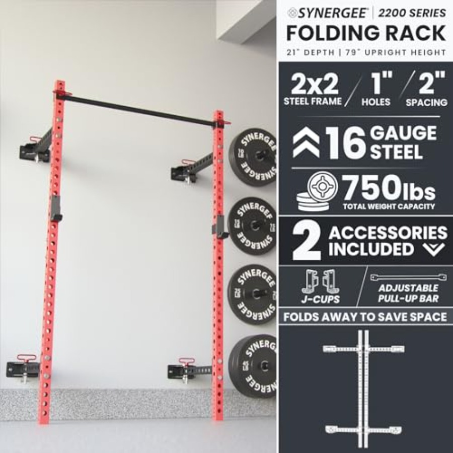 2200 Series Folding Squat Rack - đánh giá và giá Pull Up Bar