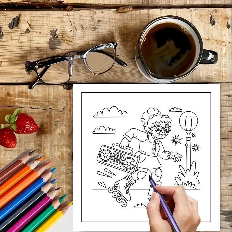 Crazy Old Ladies Coloring Book - đánh giá và giá Chalk Bag