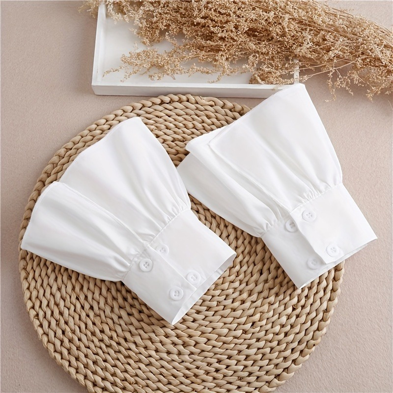 2pcs Ruffles Simple White Cuff - đánh giá và giá Wrist Wraps