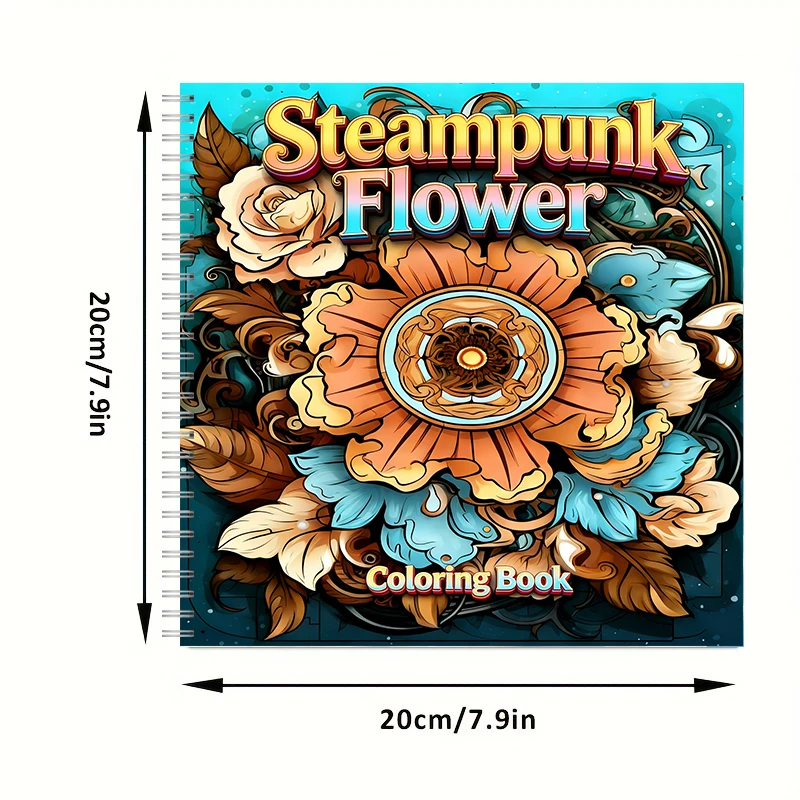 Coloring Book Steampunk Flower - đánh giá và giá Chalk Bag