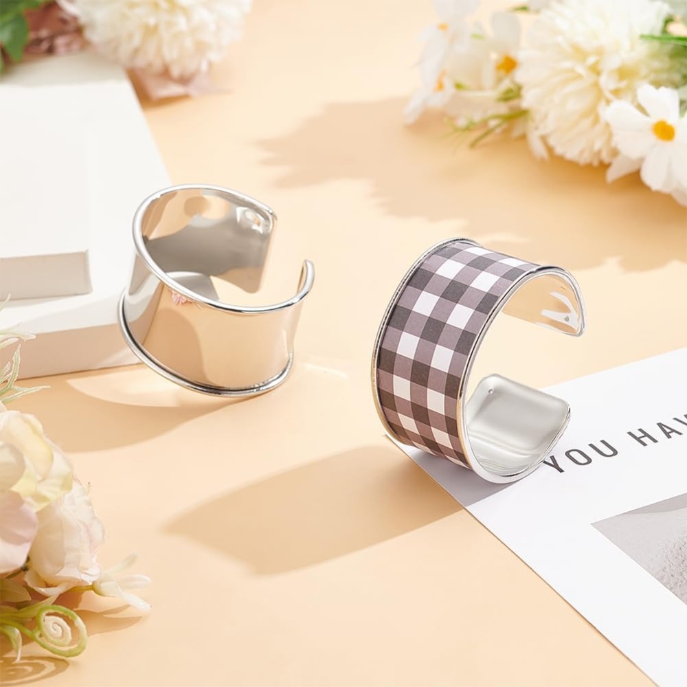 2pcs Platinum Grooved Bangles  - đánh giá và giá Wrist Wraps